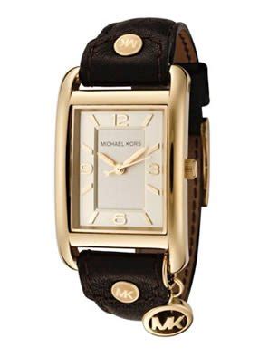 michael kors watches ladies leather rectangle with charm|Michael Kors watches women price.